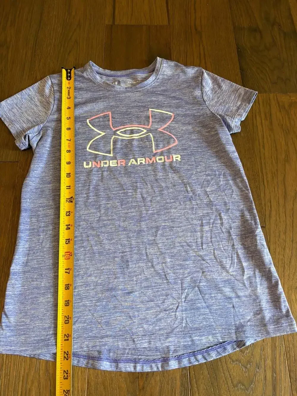 Under Armour Tech Big Logo Twist T-Shirt Size YLG Purple Heather
